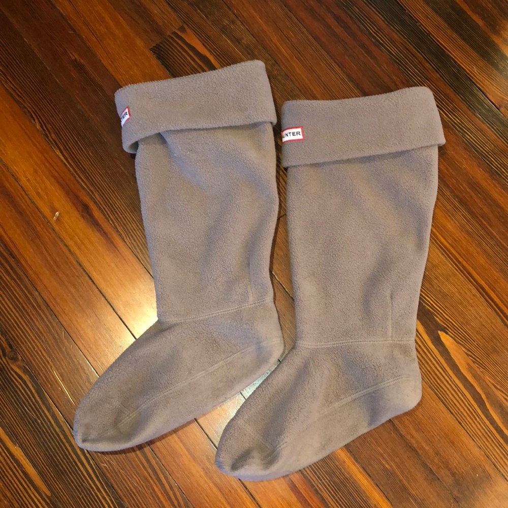 Gray Fleece Hunter Boot Socks